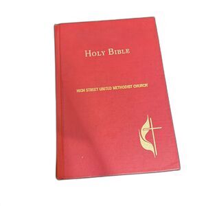 Vintage Holy Bible RSV 1971 Red Hardcover High Street United Methodist Church